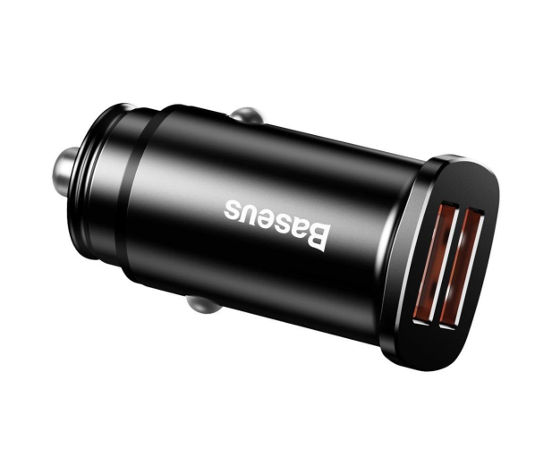 Baseus Ładowarka samochodowa 2x USB, QC 3.0 (czarny) - 509280 - zdjęcie 4
